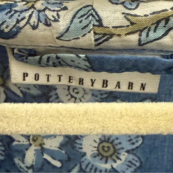 Pottery Barn Blue Print Cotton Robe OS - Picture 5 of 10